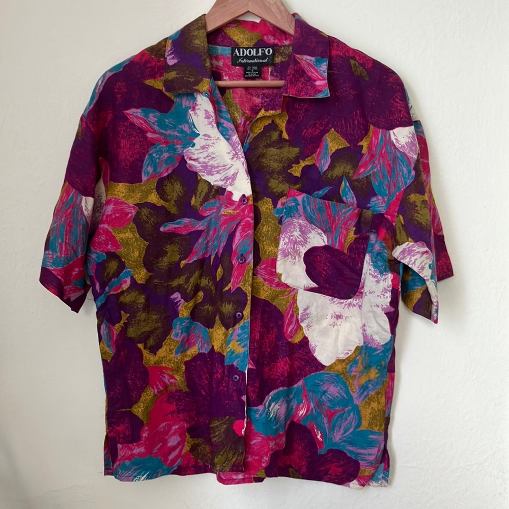 Vintage Tropical Boxy Top